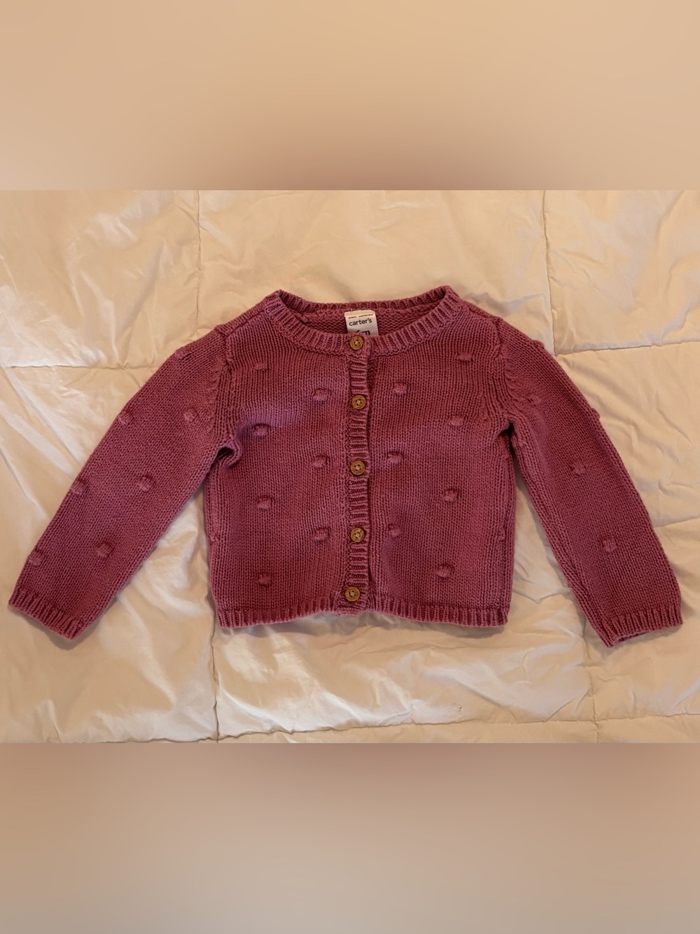 Carter's Girls Purple Knit Cardigan